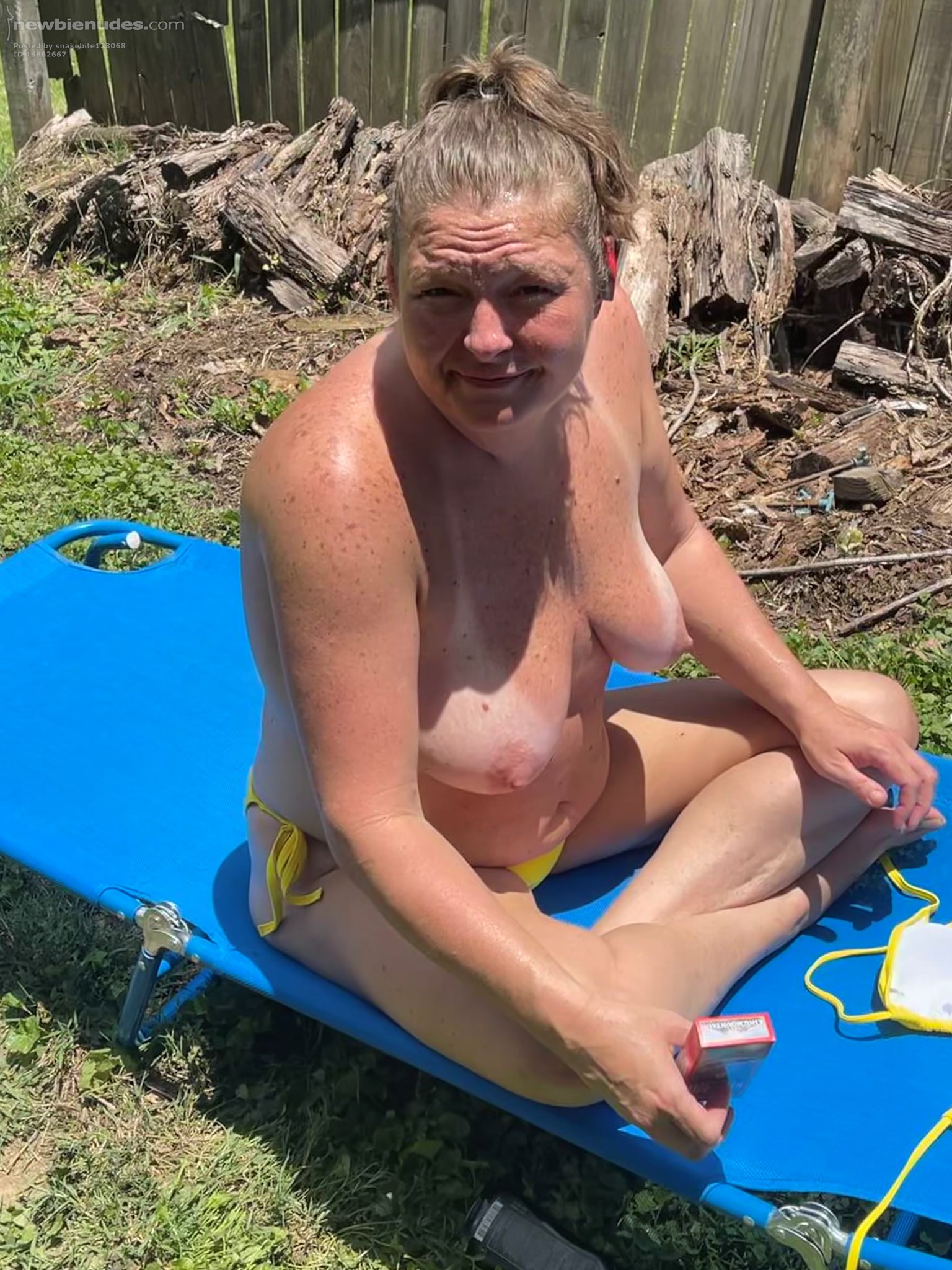 Getting ready to work on my tan a little.