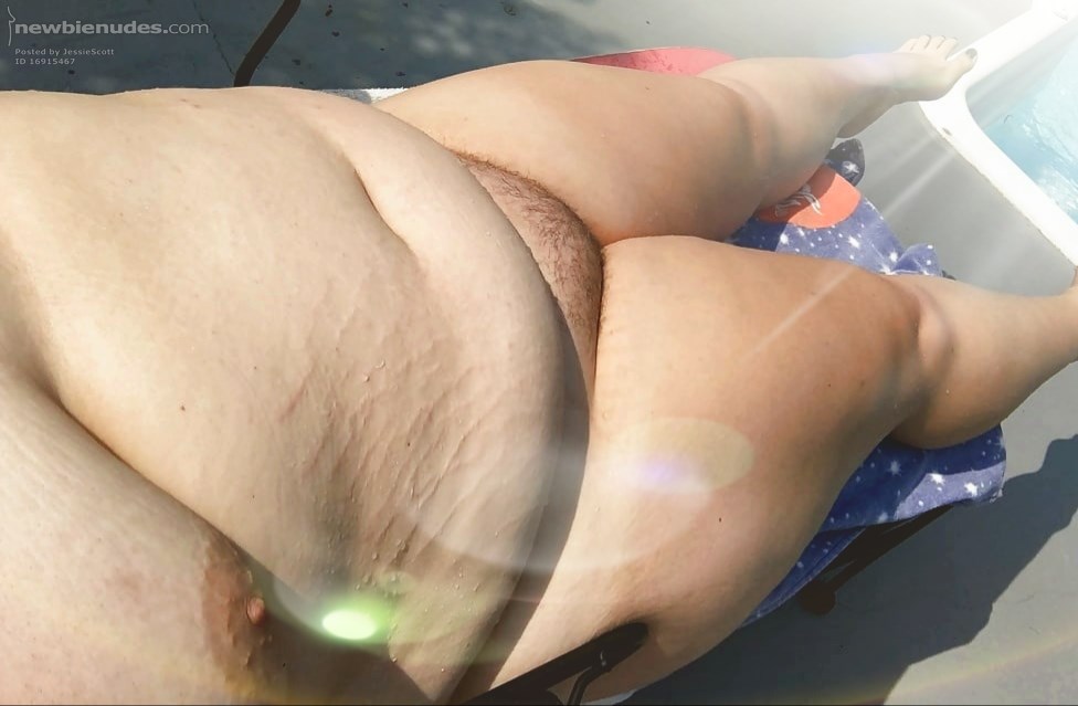 Relaxing out by the pool