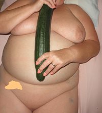 Watch what a big cucumber. It doesn't fit in my pussy