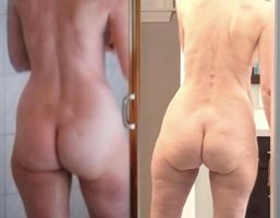 Do you like my backside better now (r.), or 15 years ago (l.)?  From Mrs. S...