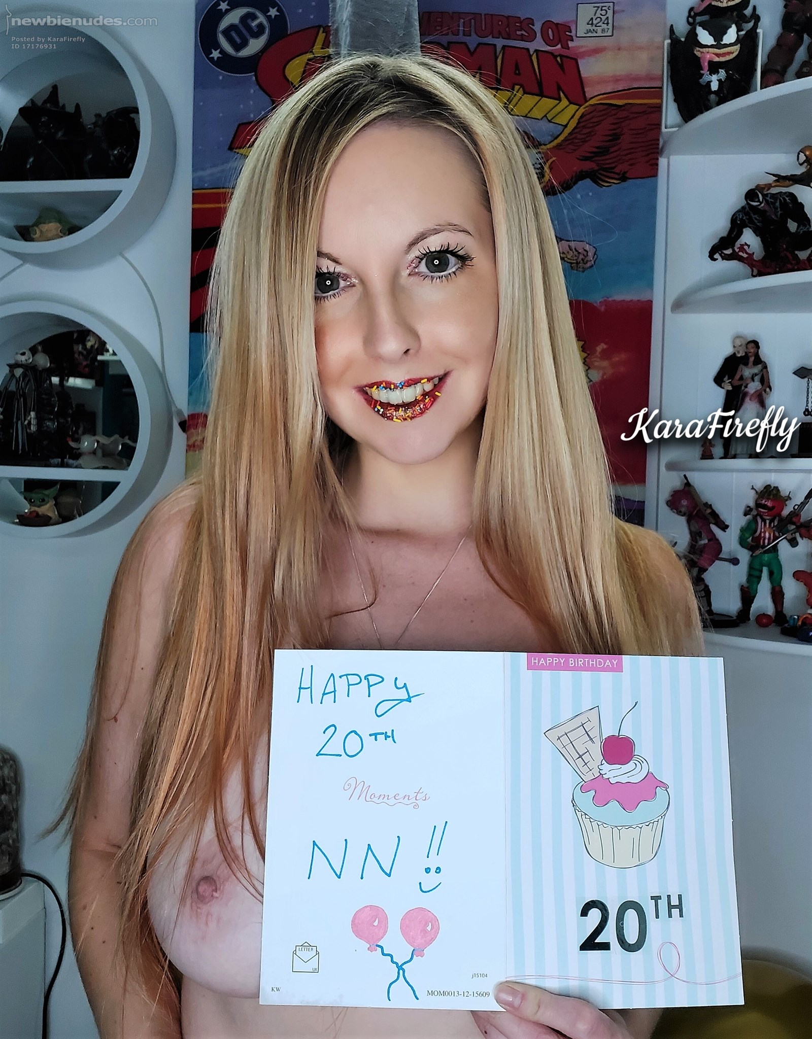 Yes that is edible sprinkles on my lips!! ;-)