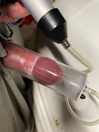 Pumping my cock up!