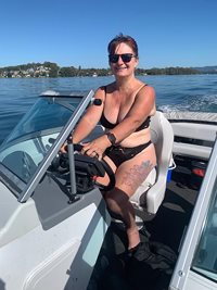 Enjoying a day out on our boat on Lake Macquarie 26/2/23