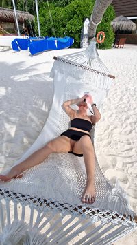 Resting on the beach