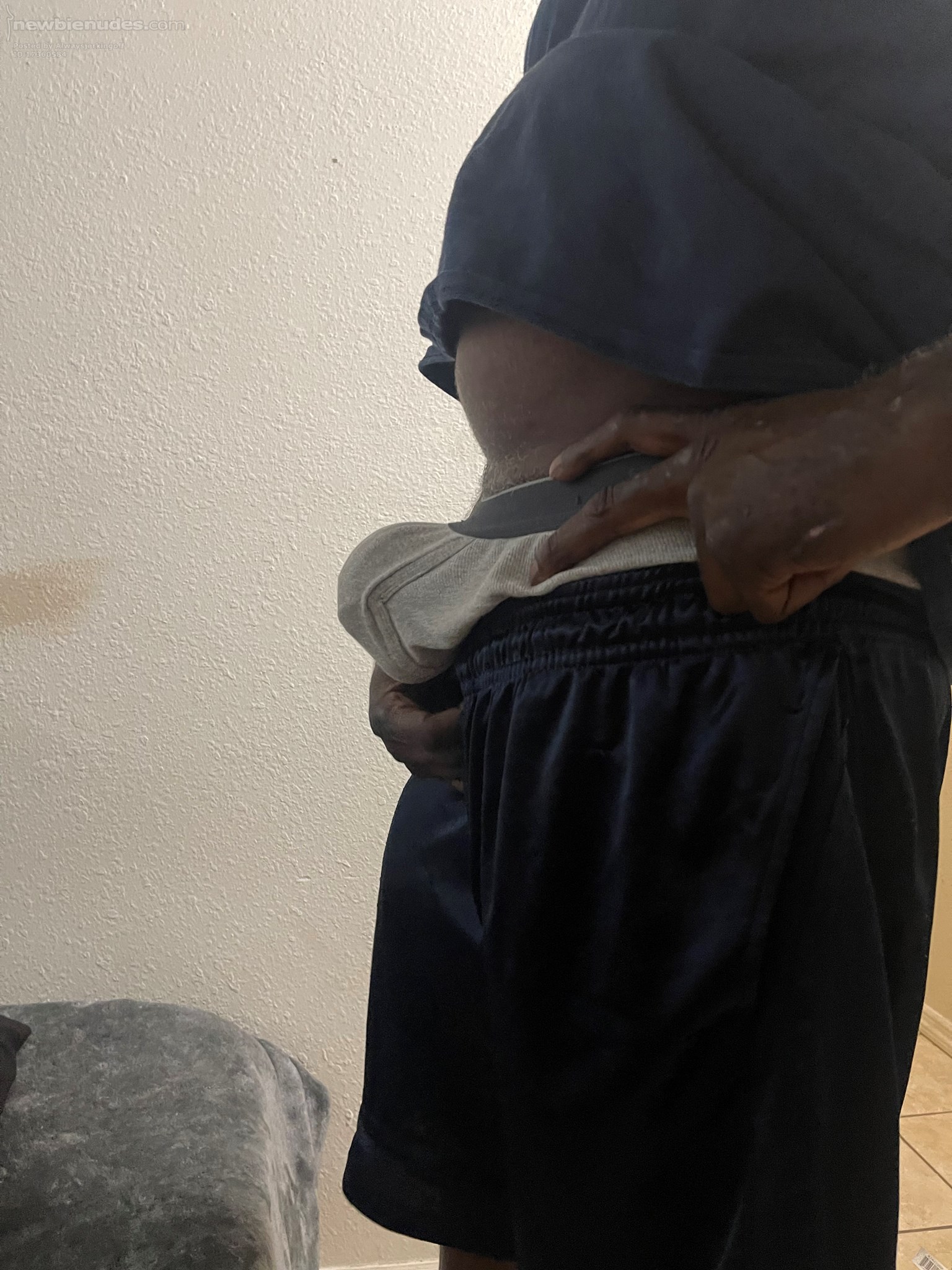 Getting ready to let him out feeling horny thinking about wanking off the videos and sexy pictures has been making me play with myself enjoying my jizz leaking out 