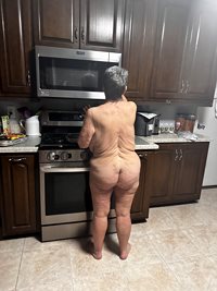 Cleaning the kitchen