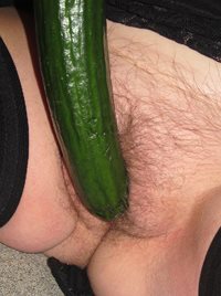 Always nice to taste a Cucumber - with both lips !!