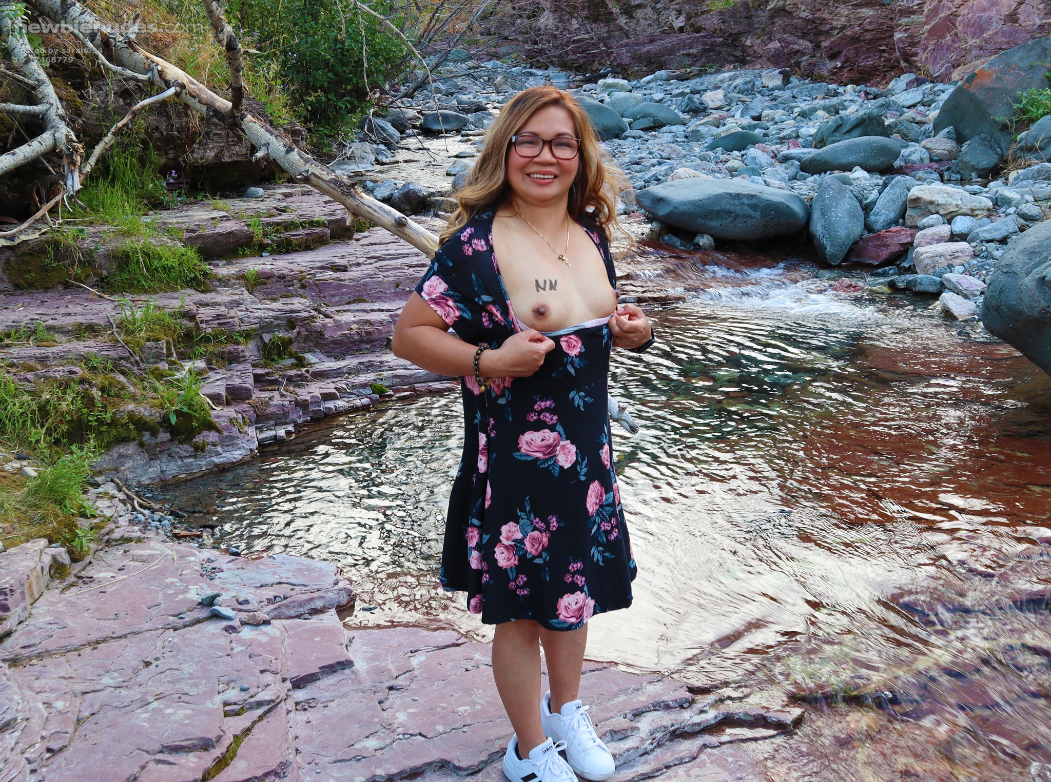 Natural boobs in nature