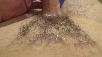 Cum mess all over after my massive load