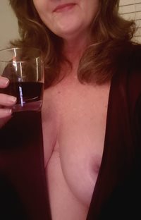 My Lovely Wife and a glass of Wine