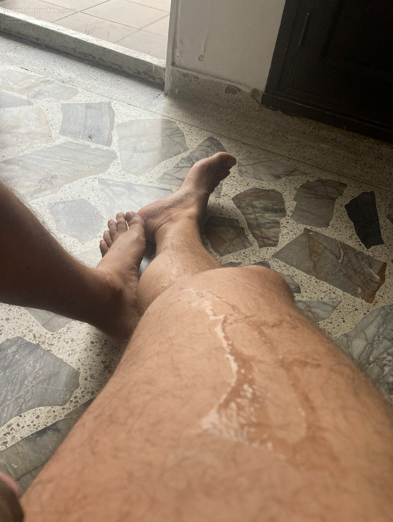 You can't imagine what it's like to feel this drop running slowly down my leg.