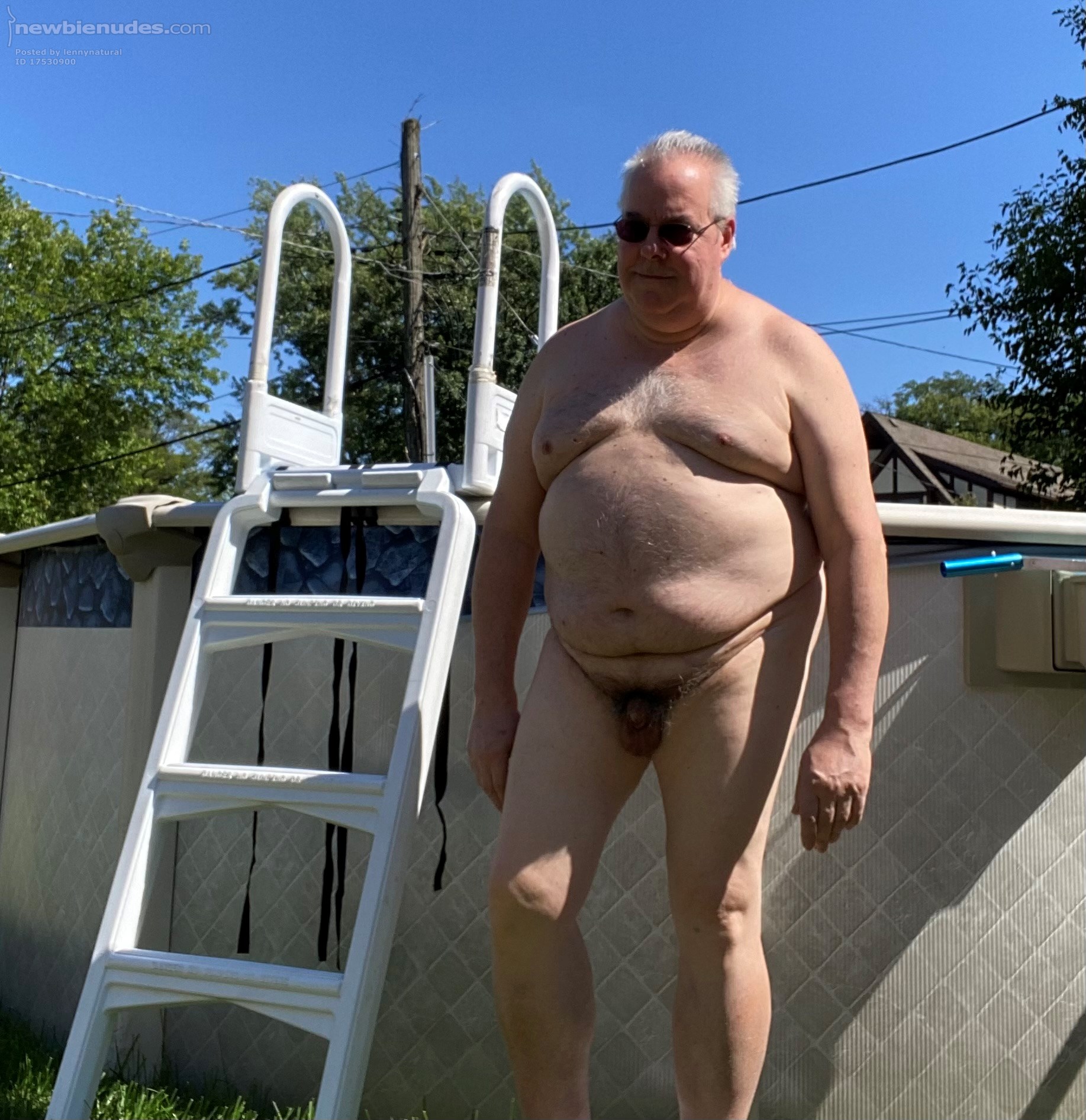 Getting ready for a swim