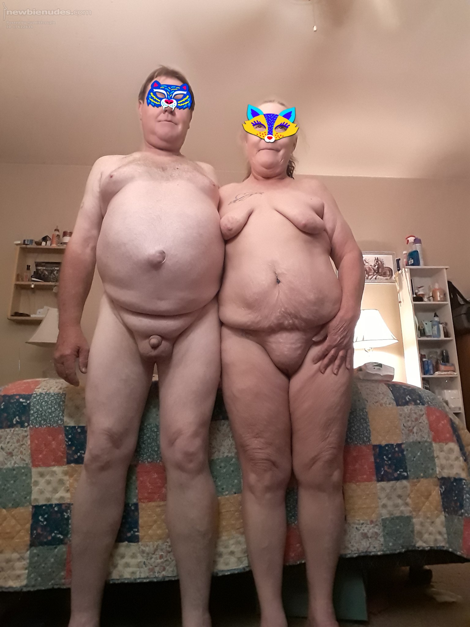 Taking selfies in bedroom 