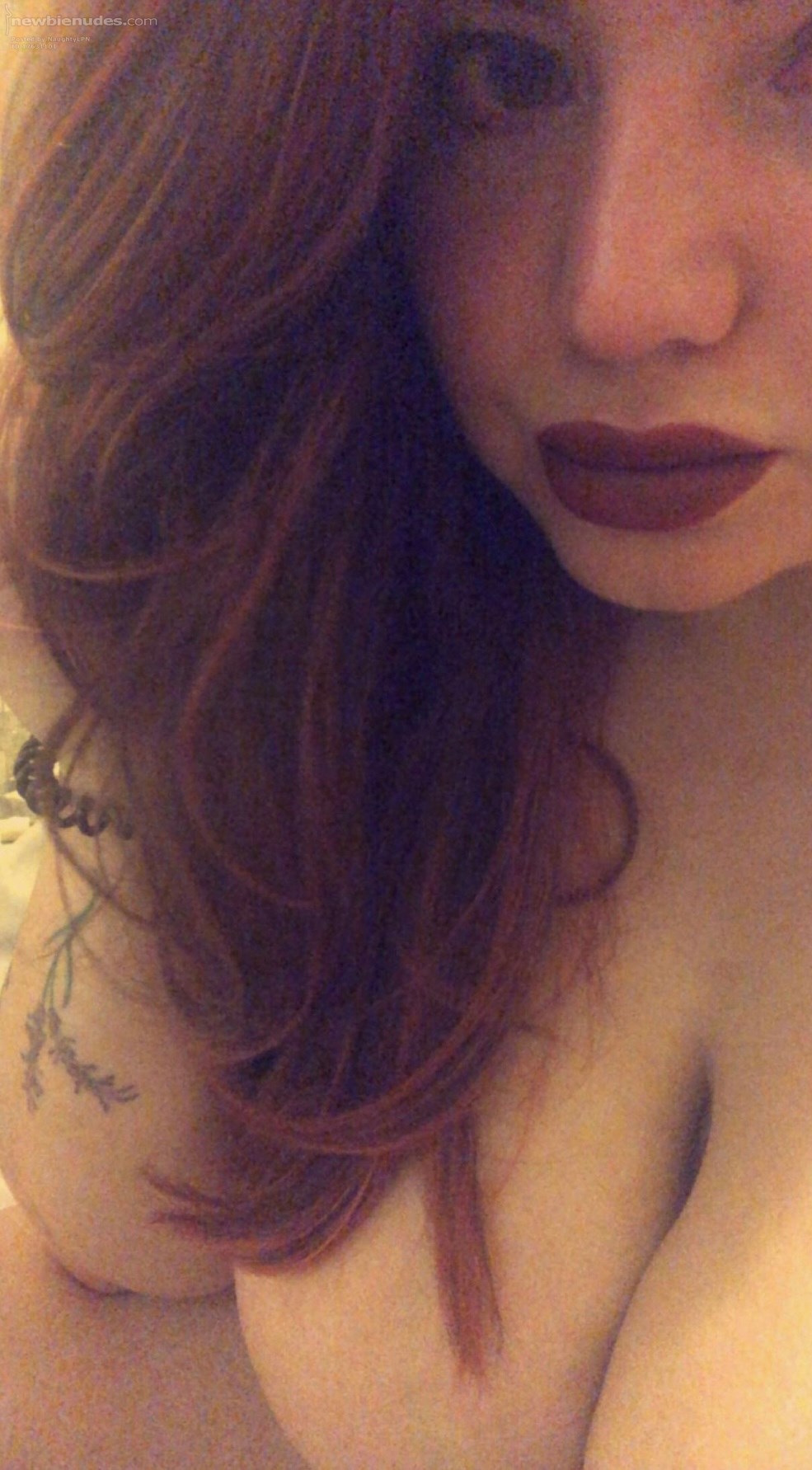 Even my lips are red.