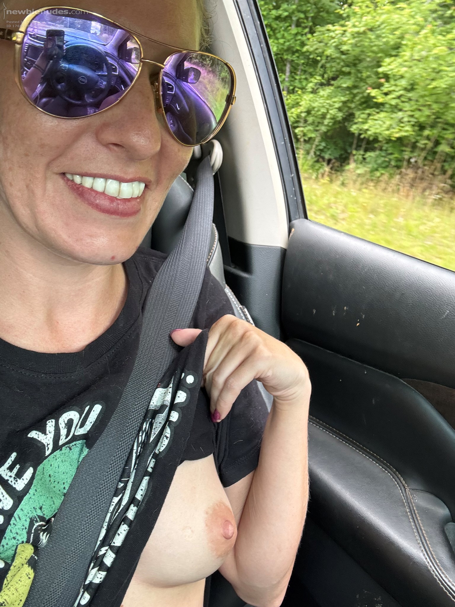 Messy, tired girl…. But today deserved a celebration boob :)