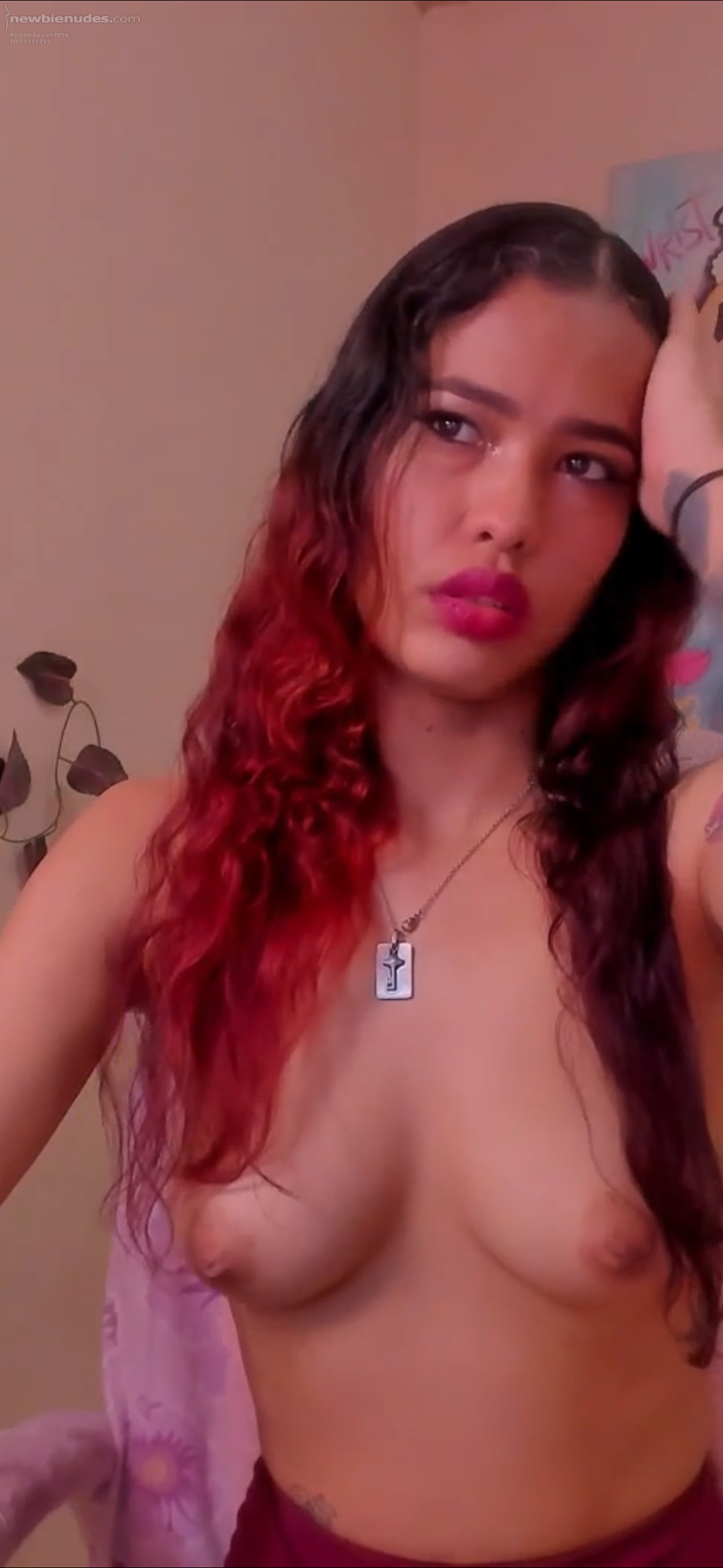 Checking hair and make-up!! Lol