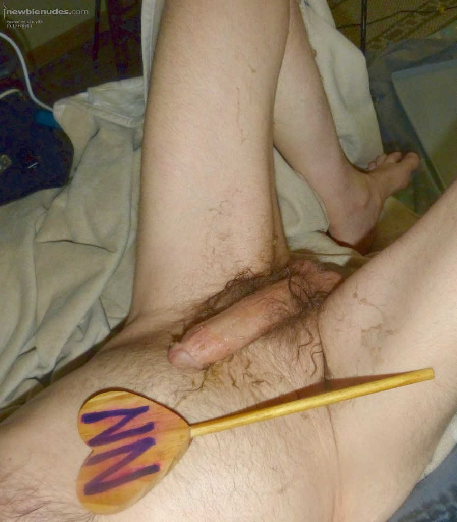 Another view of my erection as I just came to life from hibernating on my recliner... May 1ST 2025.