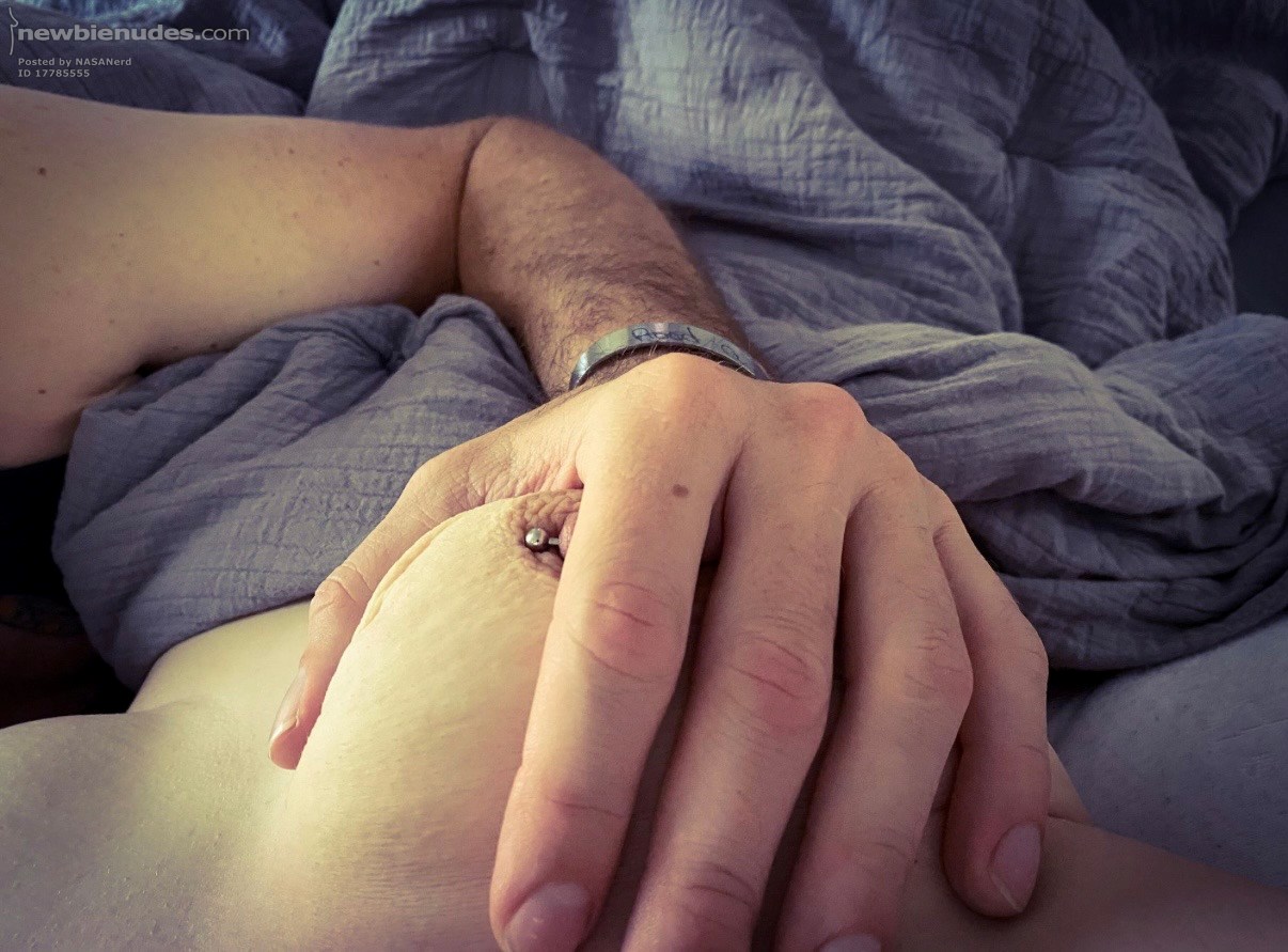 …… and one hand on the other breast. This is where you napped when you need...