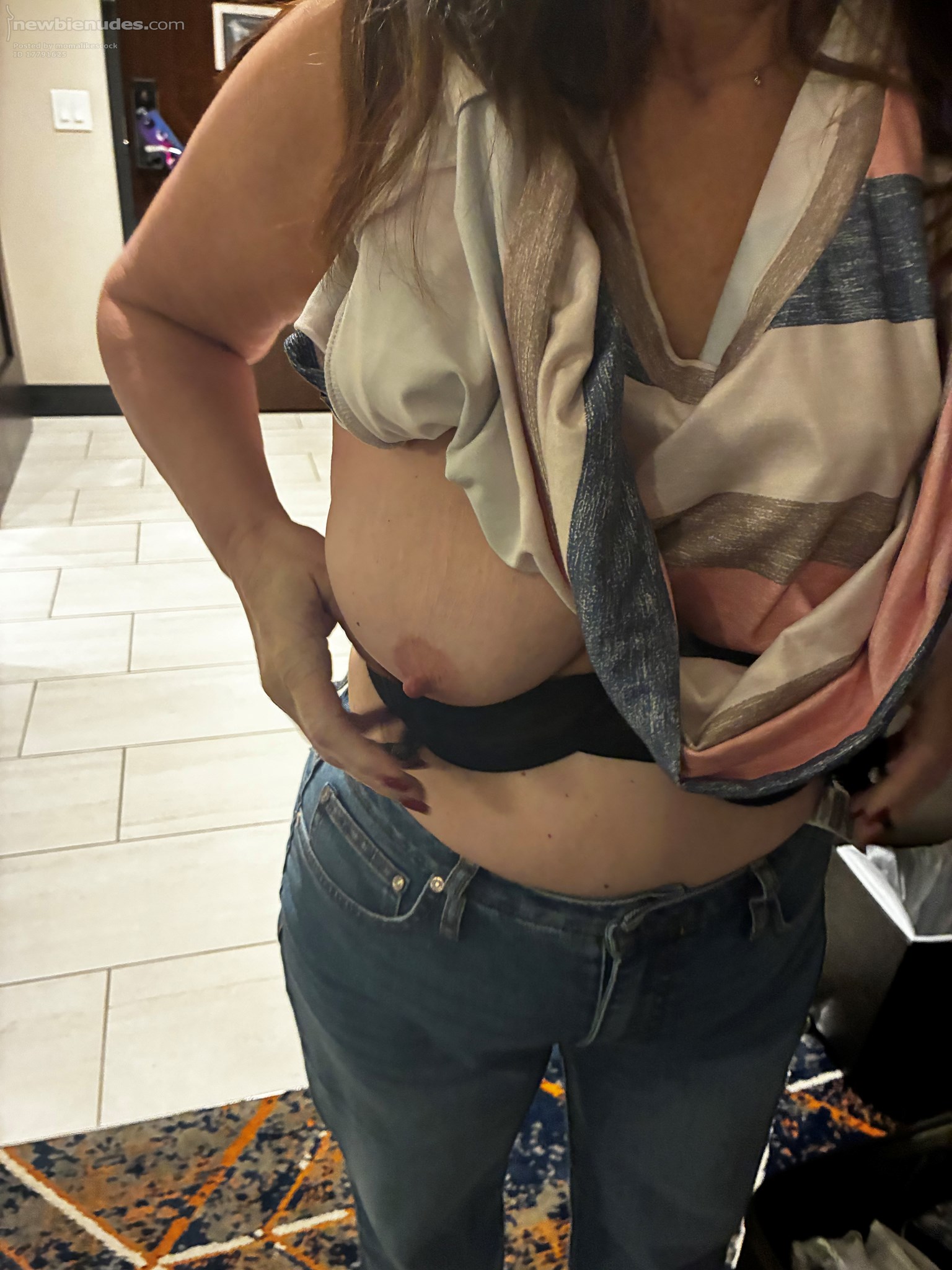 hubby wants people to see my nipples through my shirt