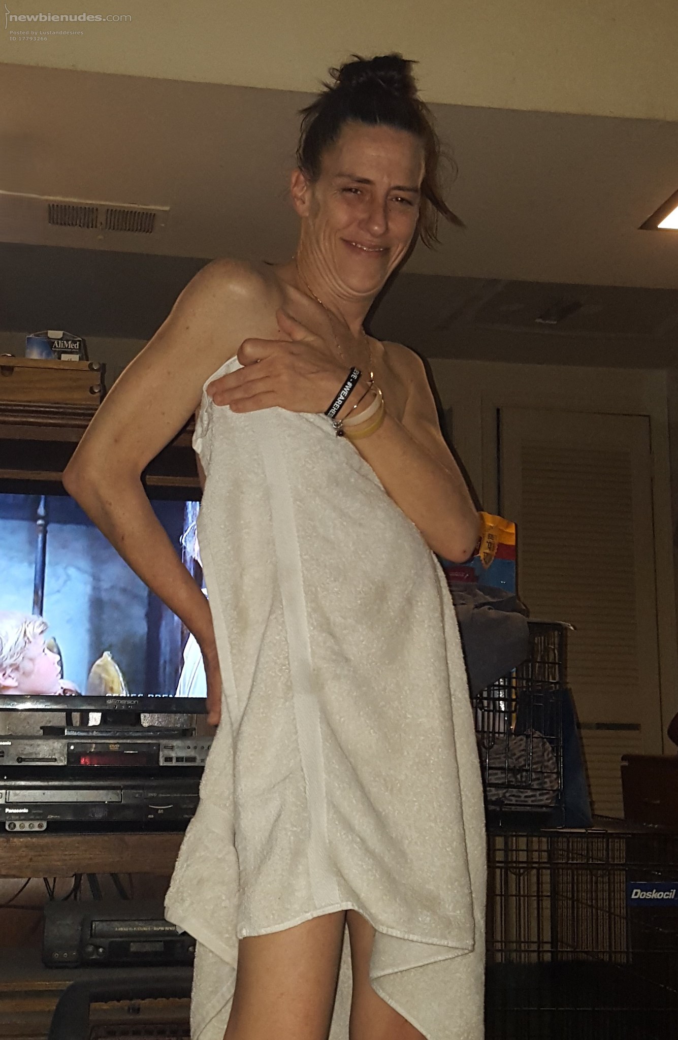 Freshly showered and ready for more