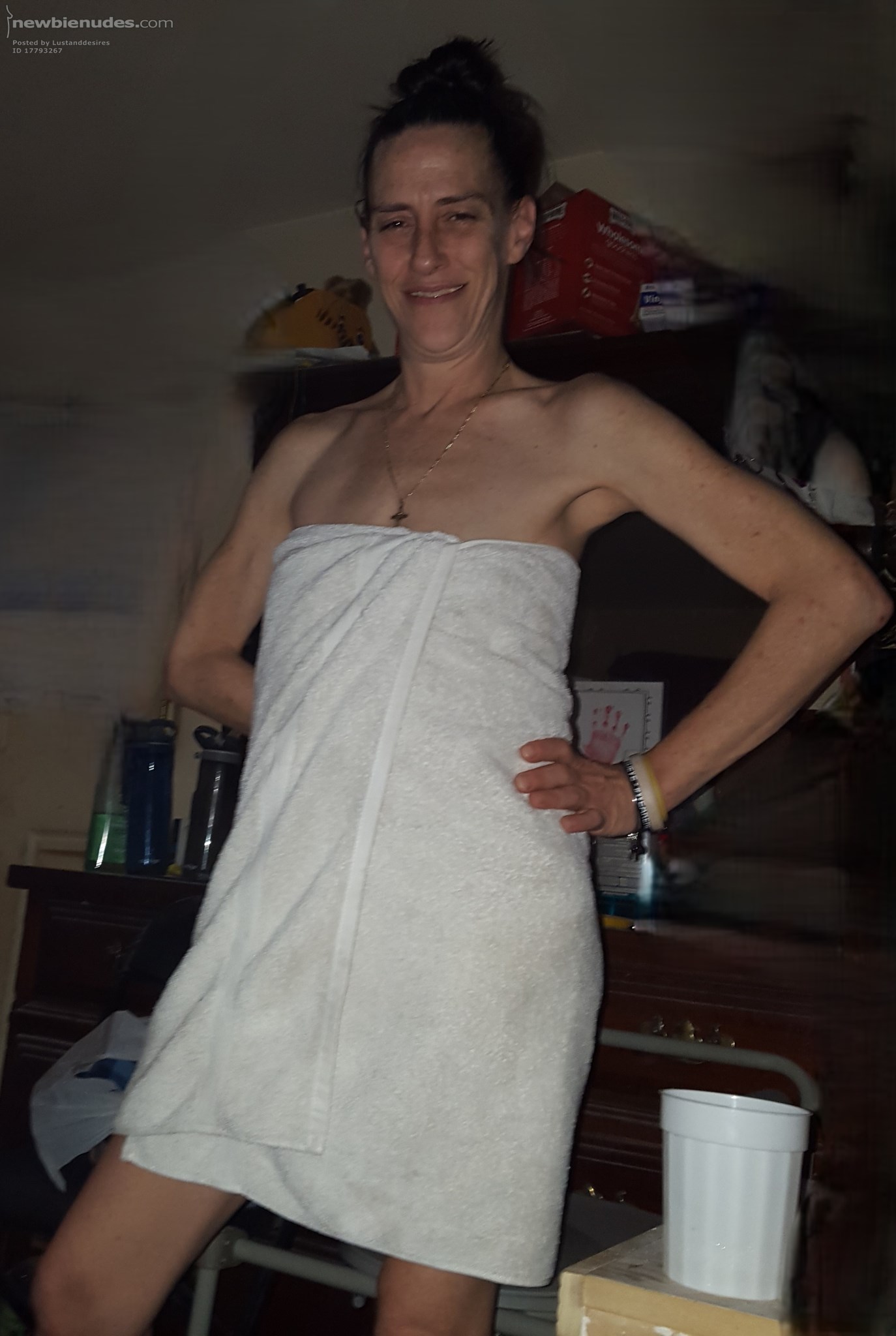 Freshly showered and ready for more