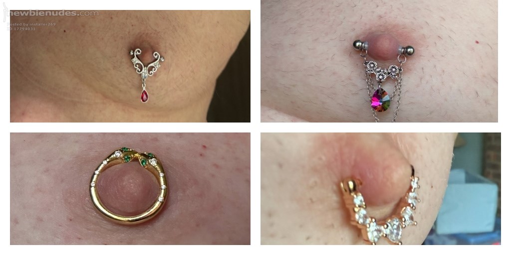 Celebrating my pierced nipples on this Titty Tuesday!!!  Done in March and ...