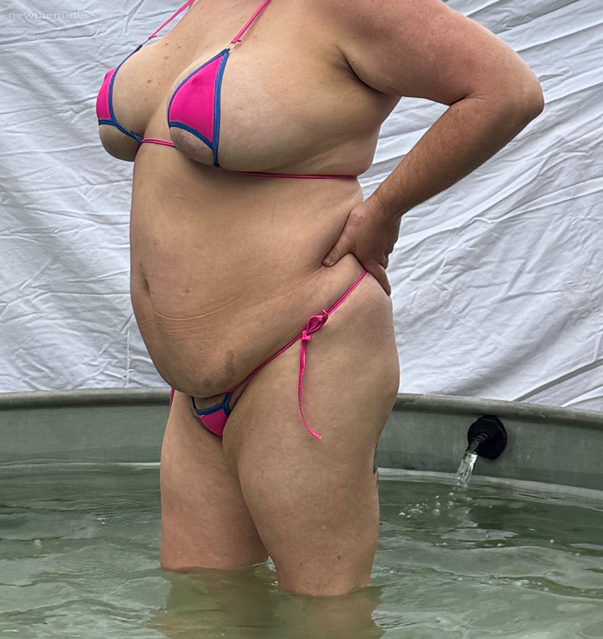 Tiny bikini side boob