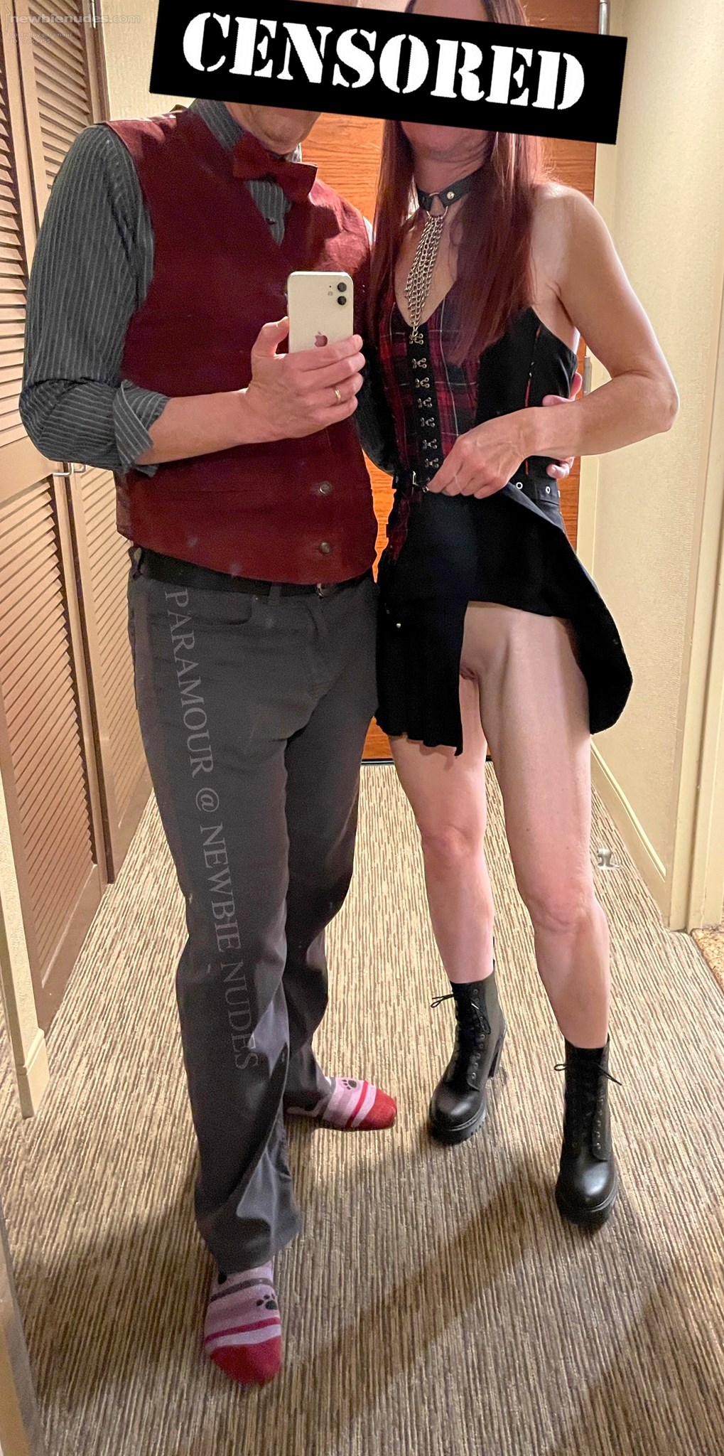 Our get ups for Saturday night at Kinky Kollege in Rosemont. Wondering if a...