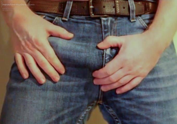 Jeans bulge. 😉
