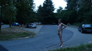 Just naked in the parking place ...