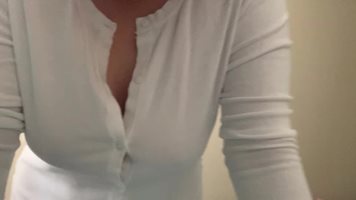 Wife downblouse shaking tits in her sweater
