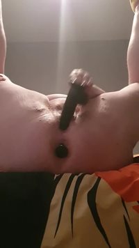 Fuckin my pussy with tiger dildo and plug in my ass