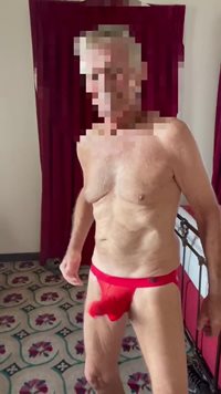 Mr. SouthFloridaman trying on a pair of undies.  Do you think they’re the r...