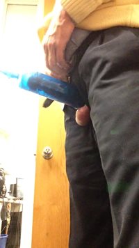 Playing with cock at work.. You like??