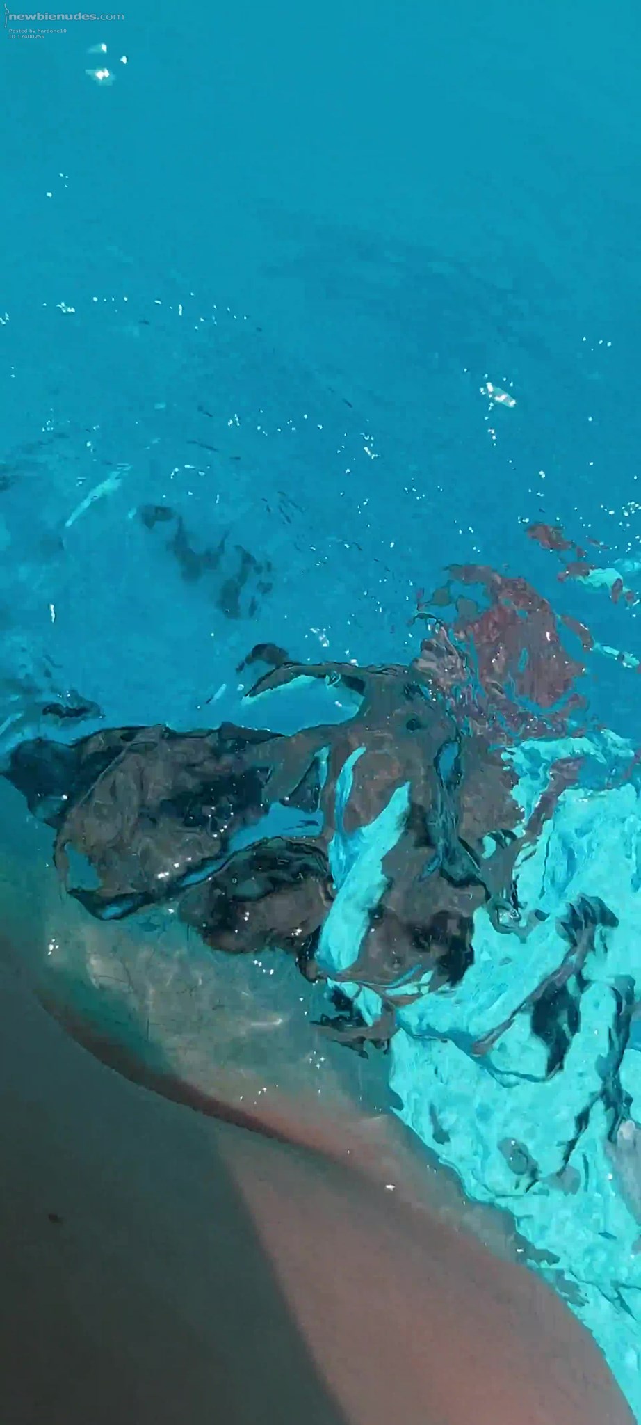 out for a swim, what a sensation using water jet