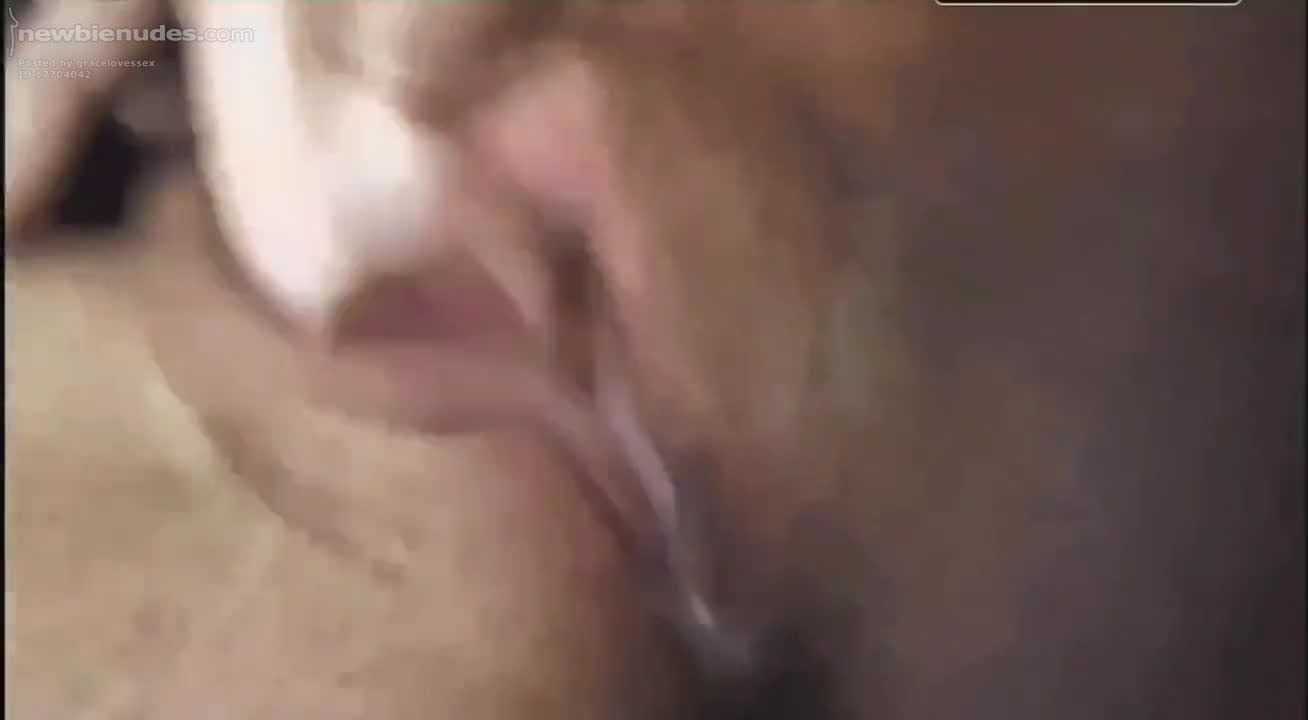 Rubbing my creamy pussy
