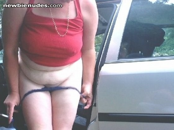 stripping off to flash