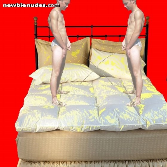 Pissing Contest on Featherbed and Pillows.