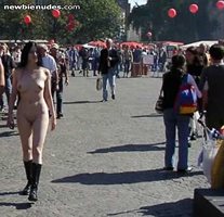 Sandra nude in the streets...