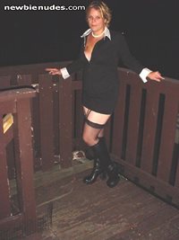 Just Showing off my black garter again on the porch :)Hope you enjoy and ra...