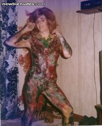 Finger painting fun.  about1972