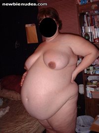 Pregnant wife posing.