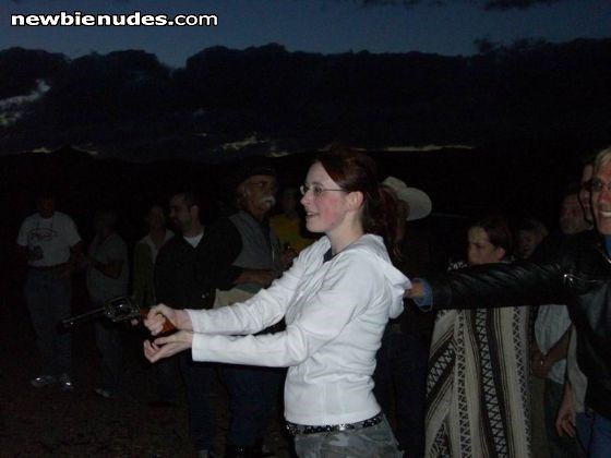 me shooting my first handgun last night!! so much fun!