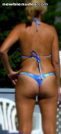 New Blue Thong Bathing Suit