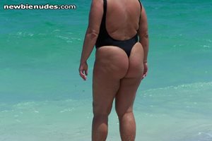 Canada Lady takes a trip to Cuba. Here she is getting ready to get wet at t...