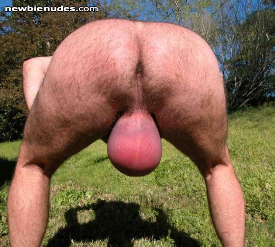 A rear view of pumped balls.