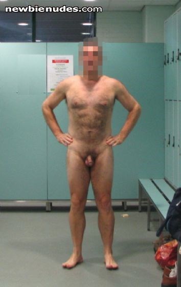 At gym in birthday suit - 1