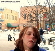 By request,public facial with people in the background