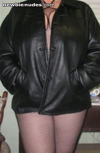 Leather and fishnets!