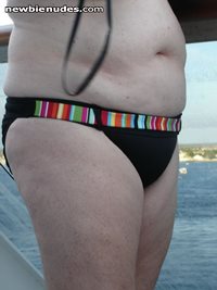 I think that my tummy is to fat for a bikini, Hubby says it is very sexy..